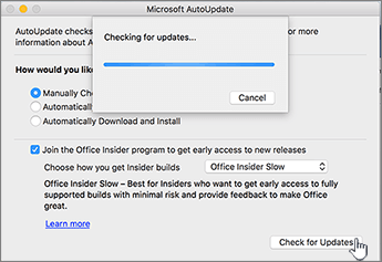 Mac Office 365 Check For Updates